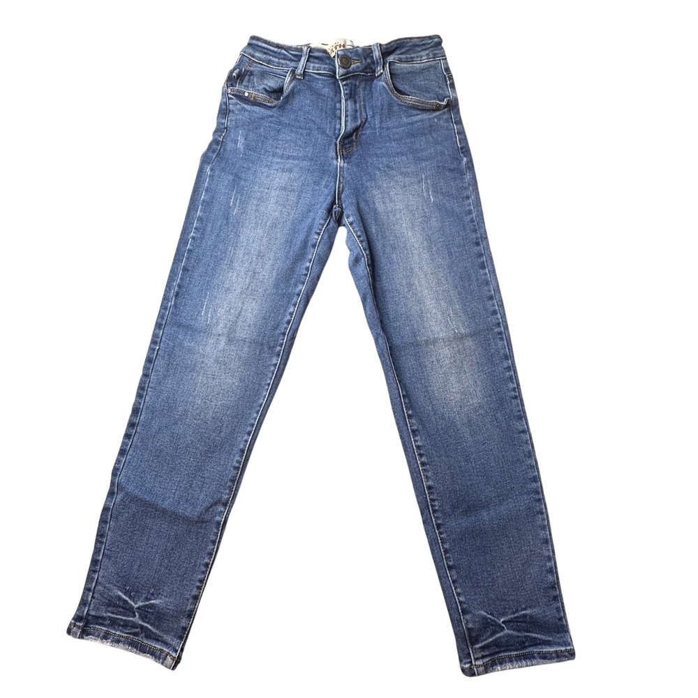Kyrath Jeans Womens 5 Blue Mom Slim Fit KY-H-1325‎ Medium Wash Stretch Denim